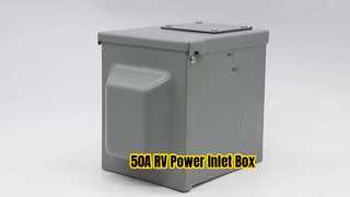 50A RV Power Inlet Box Waterproof Transfer Switch