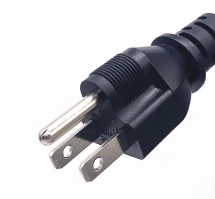 Black Japan Power Cord 3 Pin Plug 7A 12A 15A 125V To C13 PVC Jacket