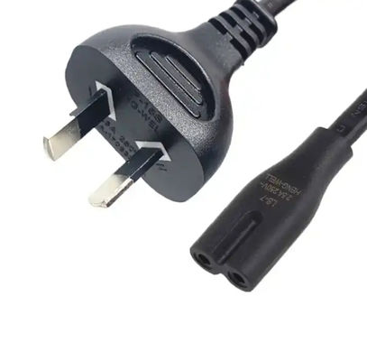 7.5A 250V AU Power Cord SAA 2 Pin With C7 Extension Cable Customized Length
