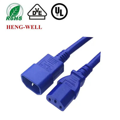 IEC C13 C14 C19 C20 C21 Power Cables 18/16/14AWG Blue/Red/Black extension Power Cord