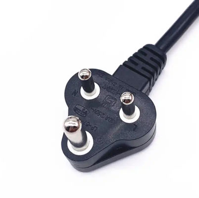 3 Pin South Africa Power Cord , SABS 1.8m 2m 250V C13 AC Power Extension Cord
