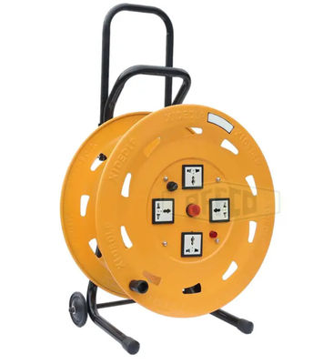4 Way Uk Sockets Ip44 Retractable Iron 40m 25m Extension Cable Reel Power Cable