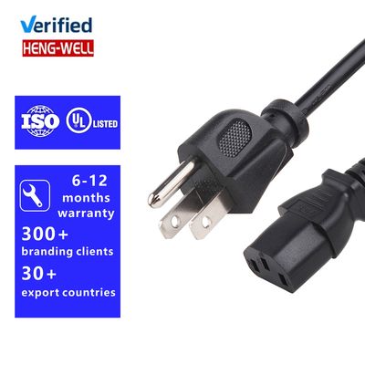 3 Pin 15A 125V UL Power Cord