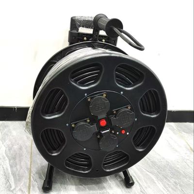 Customizable 100m EU Cable Reel Electrical Retractable Extension Cord Reel Portable Industrial Equipment 16A Power Cord