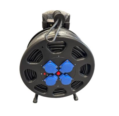 EU Cable Reel Customized  Length Electrical Retractable Extension Cord Reel Portable Effort-saving Weather-resistant and Heavy-duty
