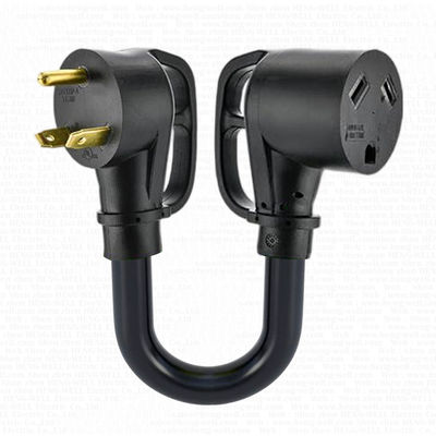 30 Amp RV Adapter Cord NEMA TT-30P Male to TT-30R Electrical Power Adapter for Camper Vans Trailers Motorhomes Caravans